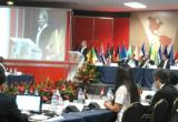 Representante de la OEA, Paulina Duarte, dando la bienvenida al evento.(Foto Trujilloenlinea.pe)