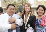 Alcalde Paúl Rodríguez acompañó en ceremonia, mientras que congresista Gloria Montenegro en visita a Curgos. Foto: Trujillo en Línea