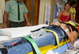 Una de las personas accidentadas anoche en la avenida Metropolitana.(Foto cortesía Serenazgo MPT)