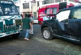Accidente de tránsito entre un bus y una camioneta, en plena avenida Larco. (Foto cortesía MPT)