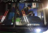 Bus que conducía el chofer Luis Colver Pinillos Cedrón, quien fue acribillado a balazos anoche en la vía a Miraflores (Cartavio)