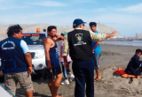Las autoridades regionales verificaron esta mañana los daños ocasionados por la naturaleza en las diferentes playas de Trujillo. (Foto GRLL)