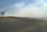 Humo dificultó la visión de los conductores. Foto: Trujillo en Línea