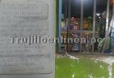 Delincuentes dejaron dinamita y manuscrito en la ventana. Foto: Trujillo en Línea