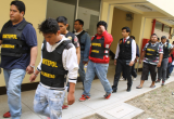 Los 21 detenidos acusados de presuntamente integrar la banda delictiva "Los Cagaleche de Virú". (Foto cortesía)