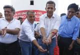 El presidente Ollanta Humala y el ministro de Vivienda, Milto von Hesse, inauguraron esta tarde seis obras de agua y saneamiento en Casa Grande.