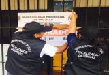Tres bares informales fueron clausurados por la municipalidad en el mercado La Hermelinda. (Foto cortesía MPT)