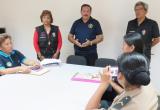 La Coprosec de Trujillo se reunió con miembros de la Policía Nacional en Trujillo. (Foto cortesía Serenazgo MPT)