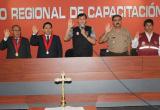 Ceremonia de juramentación de la Plataforma Regional de Defensa Civil de La Libertad. (Foto cortesía)