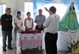 Ceremonia de entrega del manto de la Virgen de la Puerta a la "Mamita" de Seguridad Ciudadana. (Foto cortesía MPT)