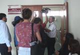 Durante la audiencia, el juez Carlos Eduardo Merino Salazar prohibió el ingreso de la prensa. Foto: Trujillo en Línea