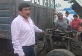 Trabajadores arruinaron camión de Áreas Verdes. Foto: Trujillo en Lima