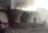 Imagen captado cuando bomberos cumplían su labor. (Foto: Facebook)