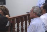 Entre los simpatizantes que lo recibieron, se encontraban trabajadores ediles. Foto: Trujillo en Línea