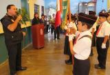 Los brigadieres escolares de la IE Santa María de Guadalupe fueron juramentados. (Foto cortesía MPT)