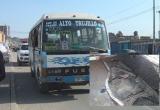 Daños fueron mínimos en interior del micro. Foto: Trujillo en Línea