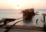 El muelle de Malabrigo fue uno de los primeros en sufrir los embates de la naturaleza. (Foto Internet)