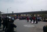 Docentes se quedaron a medio camino de todo su trayecto. Foto: Trujillo en Línea