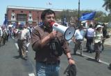 Paralizaron unos minutos el tráfico durante su protesta. Foto: Trujillo en Línea