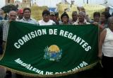 Agricultores del Valle Chicama protestaron ayer en la plaza de armas de la ciudad. (Foto Trujilloenlinea.pe)