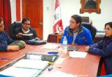 Los alcaldes distritales de la región se reunieron con la gerente de Desarrollo Social, María Elena Neyra. (Foto cortesía GRLL)