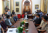 Reunión de las principales autoridades de La Libertad realizada en el Arzobispado de Trujillo. (Foto difusión)