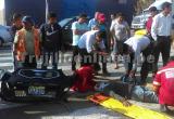 Conductor abandonó parachoque y desapareció. Foto: Trujillo en Línea