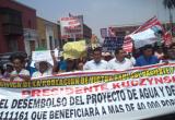 Marcha fue encabezada por autoridades distritales y del centro poblado. Foto: Trujillo en Línea