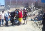 Cuerpo fue envuelto con una frazada a la espera del fiscal. Foto: Trujillo en Línea