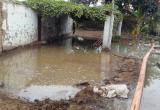 Aguas servidas se empozaron y los vecinos no pueden ni comer en sus viviendas. Foto: Trujillo en Línea
