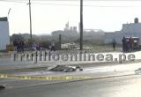 Restos quedaron esparcidos en carretera ante indignación de vecinos. Foto: Trujillo en Línea