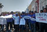 Protestaron frente a comuna de Trujillo y luego fuera del Ministerio Público. Foto: Trujillo en Línea