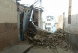 Así quedó pared, luego del derrumbe. Foto: COER