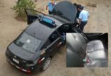 Vehículo tenía manchas de sangre y faltaban autopartes. Foto: Seguridad Ciudadana de Trujillo