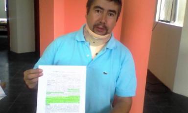 Diego Campos, declaró que no puede trabajar a raíz del accidente. Foto: Trujillo en Línea
