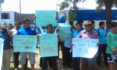 Meses atrás conductores de tico apoyaban gestión de Elidio, ante una posible revocatoria, para que no dejen de circular. Foto: Trujillo en Línea