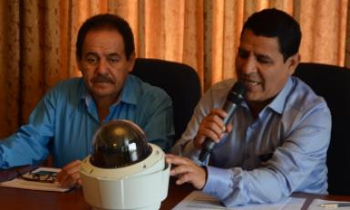 El alcalde Carlos Vásquez Llamo se comprometió a seguir trabajando por la seguridad del distrito.(Foto MDVL)