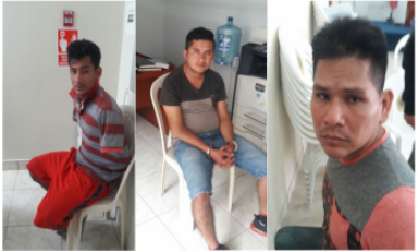 Estos son tres de los sujetos acusados del asesinato del fiscal trujillano, Fermín Alberto Caro . (Foto composición Trujilloenlinea.pe)