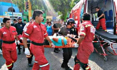 Joven fue trasladado a una clínica privada para su atención. Foto: Seguridad Ciudadana de Trujillo