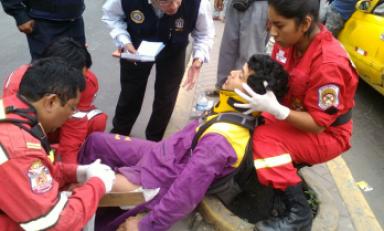 Fue auxiliado por serenos y bomberos. Foto: Seguridad Ciudadana MPT