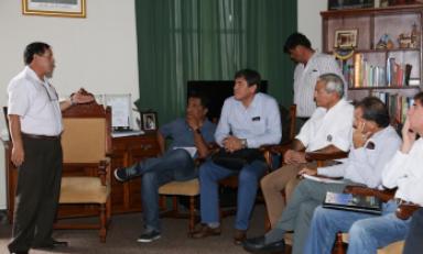 Representantes de Sedalib y Cementos Pacasmayo se reunieron con alcalde. Foto: MPT