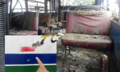 Delincuentes incendian y balean unidades para exigir dinero. Foto: Trujillo en Línea