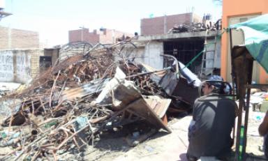 Todo fue reducido a escombros en la vivienda ubicada en la mz. T, lt. 49 de la av. Cahuide, distrito La Esperanza. Foto: Trujillo en Línea