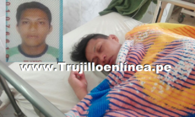Víctima todavía no despierta por los golpes que recibió. Foto: Trujillo en Línea