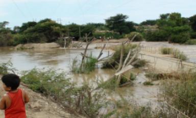 Este es el río Chamán en Chepén. Su caudal ha crecido y se requiere apoyo para evitar desbordes.(Foto Internet)