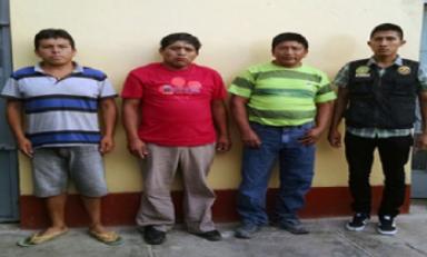 Estos tres sujetos formarían parte de una red de extorsionadores en el centro poblado El Milagro.