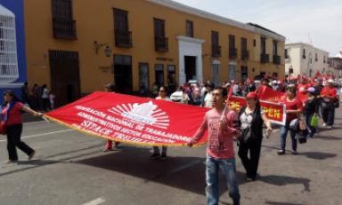 Marcharon por el centro histórico. Foto: Trujillo en Línea.-