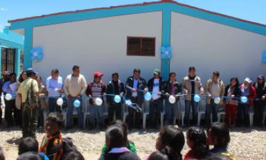 Alcalde encabezó inauguración de obra municipal en Cachicadán. (Foto: Difusión)