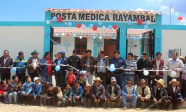 Ceremonia de inauguración del puesto de salud de Rayambal. (Foto cortesía)