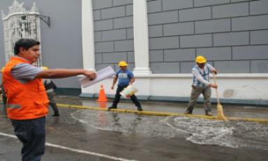 Se ha puesto en marcha el plan de limpieza de Trujillo luego de las intensas lluvias que soportó la ciudad. (Foto cortesía MPT)